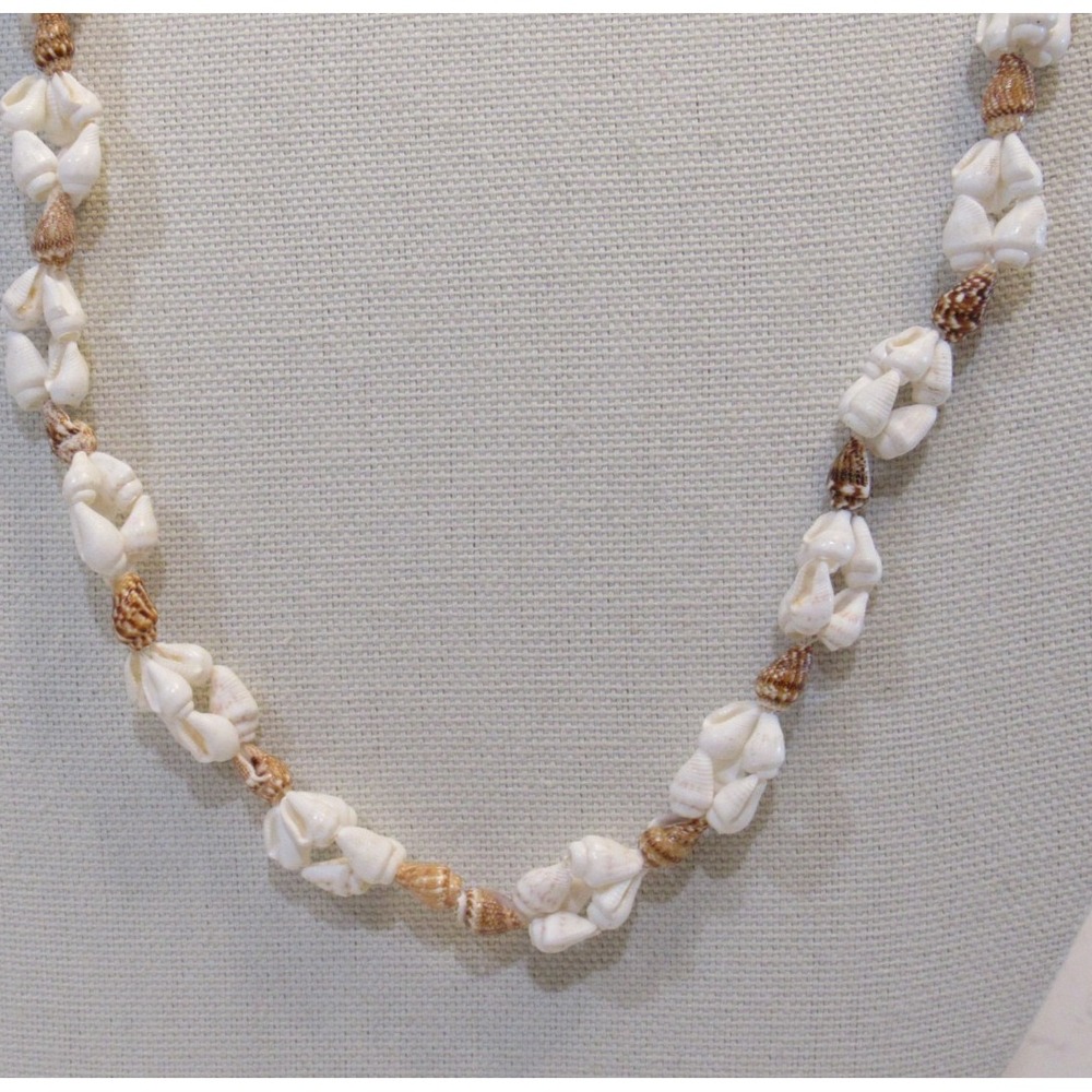 Sea Shell Long Necklace Coastal Beachy Sea Life Surfer Ocean Polynesian Hawaiian